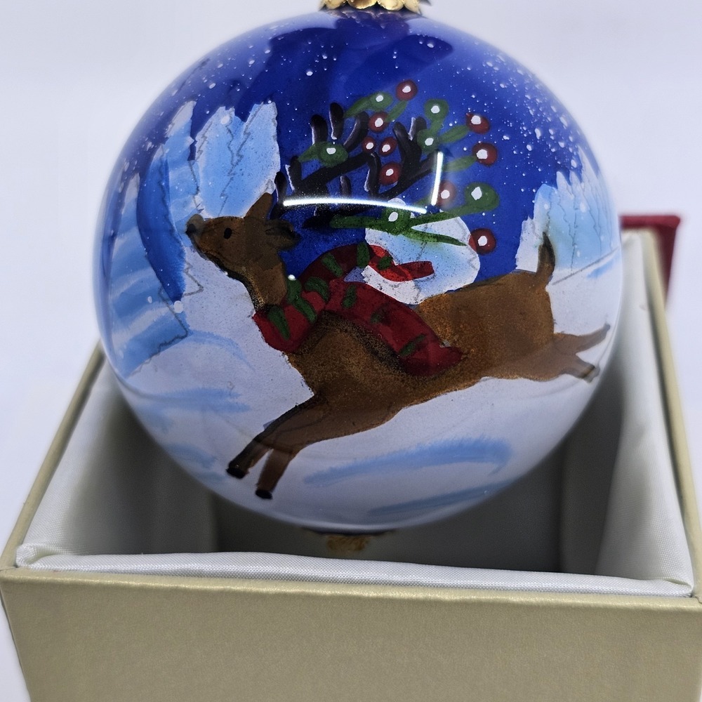 Pier 1 Collectible "Li Bien" Christmas Reindeer Ornament - 2018